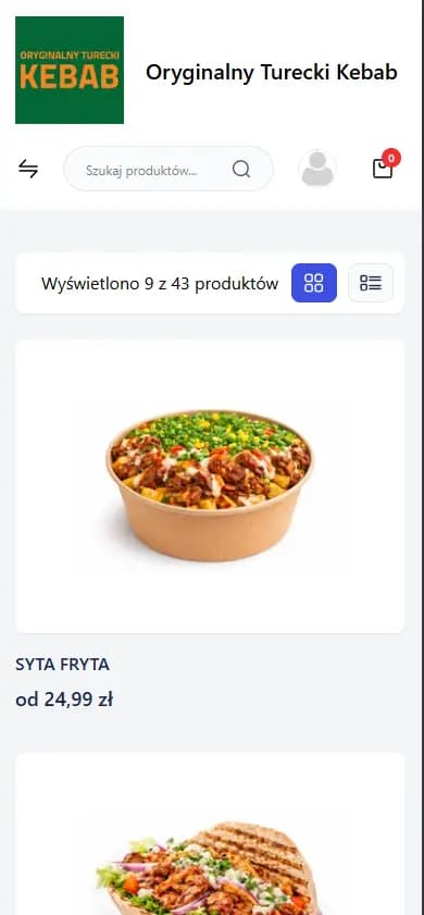 gritmo - widok mobilny